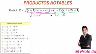 PRODUCTOS NOTABLES    EJERCICIOS RESUELTOS DE PRODUCTOS NOTABLES