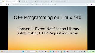 C++ Programming on Linux - Libevent (evhttp) HTTP Server Example