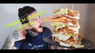 RETO DE COMIDA | SANDWICH GIGANTE DE MÁS DE 1KG + POSTRES | SANDWICH CHALLENGE