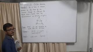 32 If a line is drawn parallel to the base of an isosceles  triangle to intersect its equal sides...