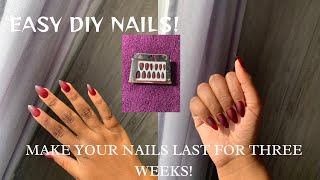 HOW TO MAKE YOUR PRESS ON NAILS LAST 3 WEEKS! | EASY DIY NAILS | Self Care | Debra Shongwe