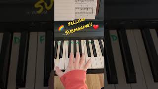 Yellow Submarine - Beatles  - Piano Tutorial - Easy Piano Songs - #Shorts