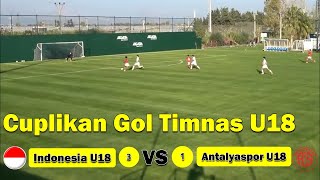 HIGHLIGHT Timnas U18 vs Antalyaspor U18 | Cuplikan Gol Timnas U18 Indonesia