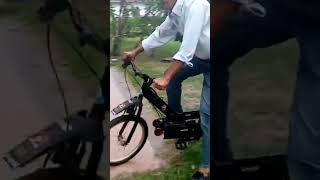 Test drive chain saw bike