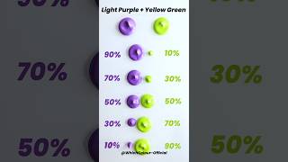 Light Purple + Yellow Green Colour Recipes... #colormixing #asmr #guessthecolor #satisfying