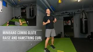 Miniband combo glute raise and hamstring curl