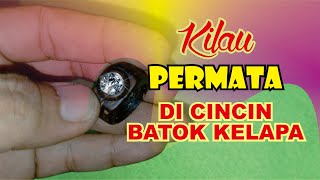 membuat cincin tempurung kelapa mata permata