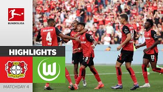 Again In Injury Time! | Bayer 04 Leverkusen - VfL Wolfsburg 4-3 | Highlights | Matchday 4 Bundesliga