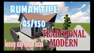 RUMAH TRADISIONAL MODERN TIPE 45/150|| RUMAH TRADISIONAL BATAK SUMATERA UTARA #archicad18 #lumion 6