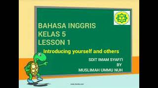 Pembelajaran Bahasa Inggris kelas 5