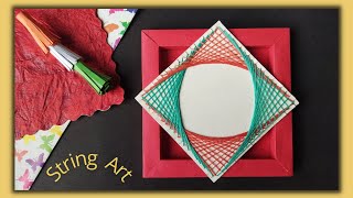 String Art without nails and MDF board