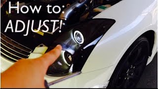 Halo Headlight Adjustment - G35 (HOW TO / DIY)