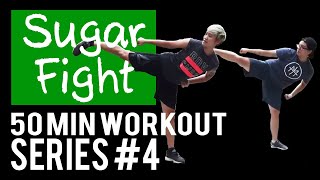 50 Min SugarFIGHT Cardio Boxing Workout #4 | Combat Inspired | Music Links Available