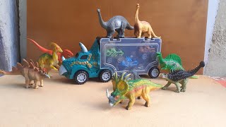 Vamos abrir...Dino Truck-Caminhão Dinossauro com tres Dinos Cars.#miniaturas #jurassicworld