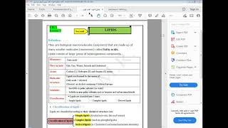 درس الليبيدات الصف الأول الثانوي، 1 secondary stage lipids وال Fatty acids  v.n3 biology أحياء