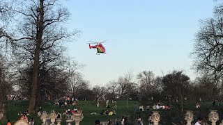 London Air Ambulance flying from Hyde Park incident!