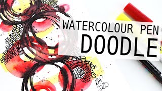 Watercolour Pen and Paint Pen Doodle - Relaxing And Easy Art