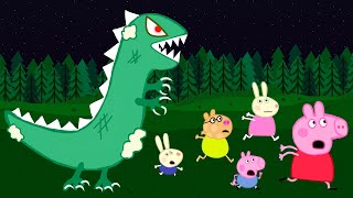 Zombie Apocalypse, George's Dinosaur turns into a Giant Zombie 🧟‍♀️ | Peppa Pig Funny Animation