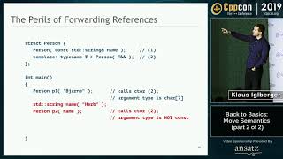 Back to Basics: Move Semantics (part 2 of 2) - Klaus Iglberger - CppCon 2019