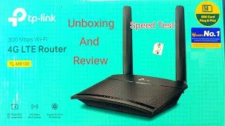 TP Link TL-MR100 4G LTE WiFi Router Unboxing And Review ||