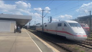 Doppeltriebköpfe u.a. 25 Jahre Schweizer ICE vom ICE1 nördlich raus aus Hannover Hbf