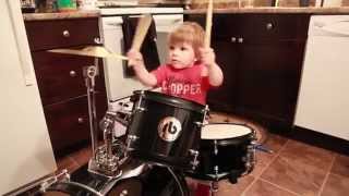 Bentley Drumming at 2 years