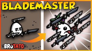 Brotato BEST BUILD Gameplay - Crazy Brotato BLADEMASTER KNIVES BUILD with THUNDER on THEM