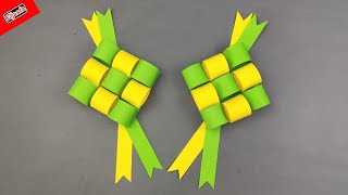 Cara Membuat Ketupat 3D dari Kertas Origami | Hiasan Ramadan