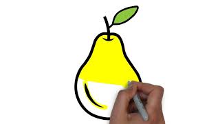 Bolalar uchun meva chizish/Drawing pear for children/Рисунок Груша для детей