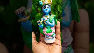 Handmade clay Krishna #shrikrishna #shorts