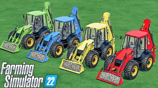 LOADER OF COLORS - Animations VS Farming - JCB LOADER ON WORK - Farming Simulator 22