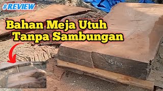 BAHAN MEJA KAYU MAHONI UTUH TANPA SAMBUNGAN