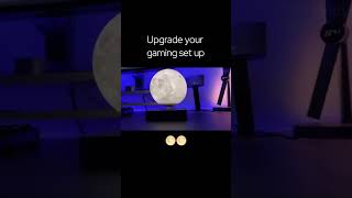 Ultimate Gaming Setup Upgrade 🌕 | Magnetic Moon Lamp in Action!