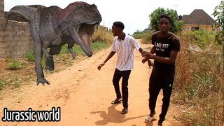 Jurassic world | T-Rex Chase In Real Life | Dinosaur Fan Made | Mark Angel Comedy| Yawa Skits