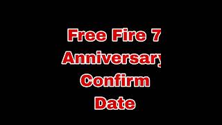 free fire 7th anniversary date Pt 2 #freefire free fire mein 7th anniversary kab aaega #shorts