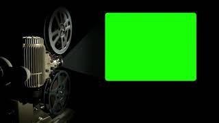 Film Projector Green Screen Footage