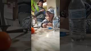 shaking my dad drink for a video