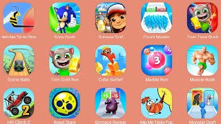 Tom Time Rush,Help Me Tricky Puzzle,Subway Surf,Sonic Dash,Going Balls,Grimace Runner,Count Master