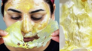 How to Remove Facial Hair | 100% NATURAL Home Remedy