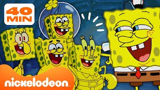 Губка Боб | Все случаи клонирования Губки Боба! | 40-минутная подборка | Nickelodeon Cyrillic