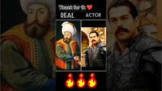 Kurulus Osman and ertugrul ghazi characters drama vs actor #history #musicgenre #kurulusosman ❤️🔥🔥