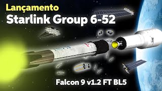 LANÇAMENTO DO FOGUETE FALCON 9 B1080.7 / STARLINK G6-52