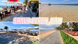 Relaxing walk along Bali's Sanur Beach in 4K