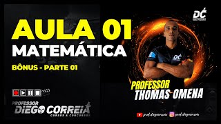 AULA BÔNUS 01 - MATEMÁTICA PARA CONCURSOS - (LIVE BÔNUS) - PARTE 01