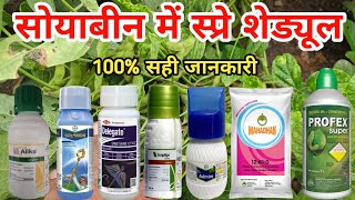 सोयाबीन में बुआई से कटाई तक के स्प्रे शेड्यूल की संपूर्ण जानकारी || Soyabean Me Spray