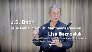 J.S. Bach - 'Aus Liebe' aria from St. Matthew Passion demonstrated by Lisa Beznosiuk (Part 2)