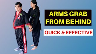 How To Defend Both Hand Grab From Behind? Self Defense moves / Fight Fast