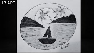 Easy circle scenery drawing || Circle drawing for beginners |Easy drawing ideas for beginner/ IB ART