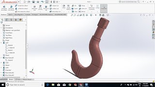 Hook designed in solidworks