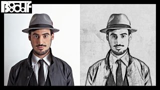 طريقة تحويل الصورة الى رسم بالرصاص بالفوتوشوب Photoshop